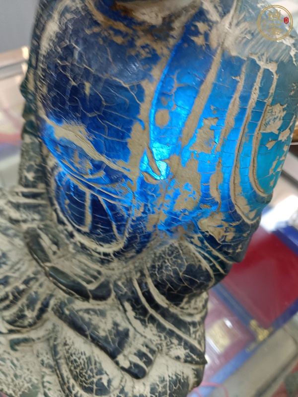 古玩玉器仿古琉璃佛真品鑒賞圖