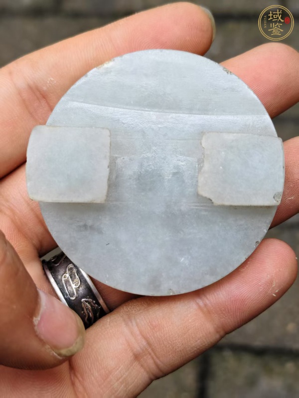 古玩玉器翡翠雕“山水紋帶扣”真品鑒賞圖