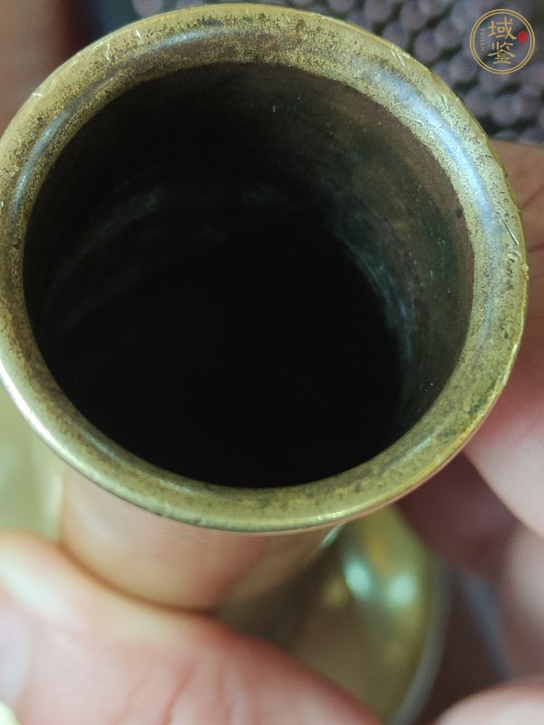 古玩雜項長頸銅瓶真品鑒賞圖