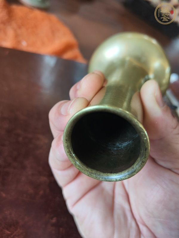 古玩雜項長頸銅瓶真品鑒賞圖