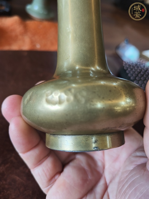 古玩雜項長頸銅瓶真品鑒賞圖