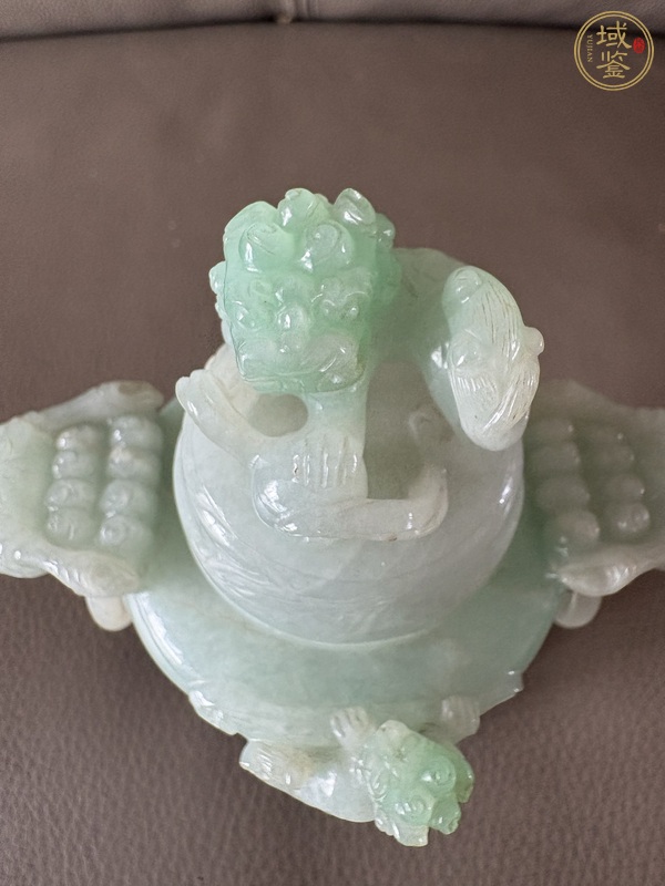 古玩玉器天然翡翠A貨香爐真品鑒賞圖