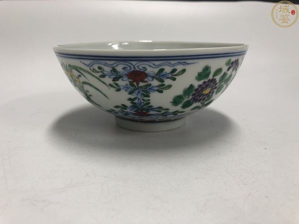 古玩陶瓷清晚期時期斗彩花卉紋碗拍賣,當前價格6666元