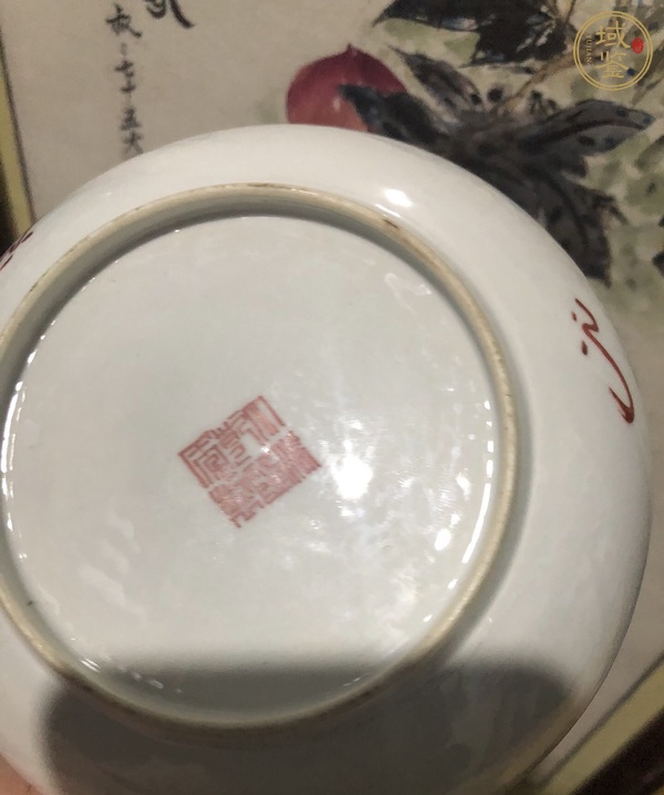 古玩陶瓷松石綠釉盤真品鑒賞圖
