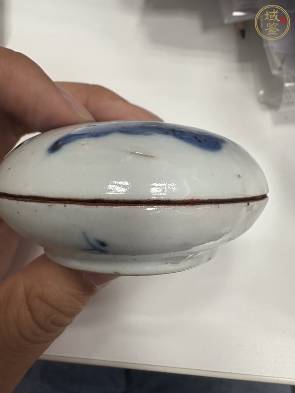 古玩青花印泥盒真品鑒賞圖