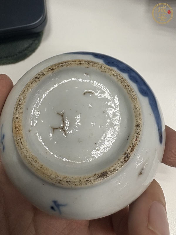古玩陶瓷青花印泥盒真品鑒賞圖