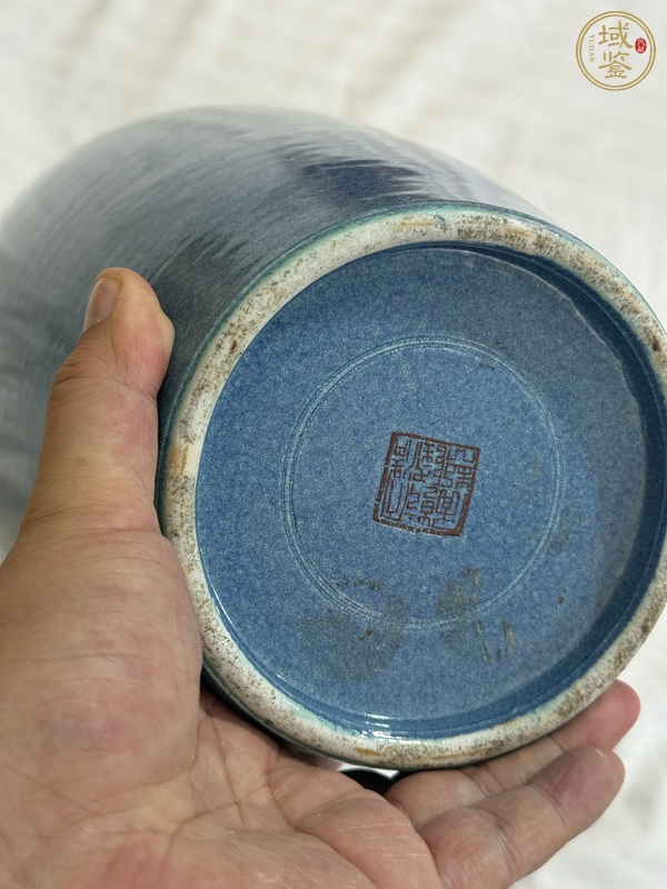 古玩陶瓷爐鈞釉瓶真品鑒賞圖