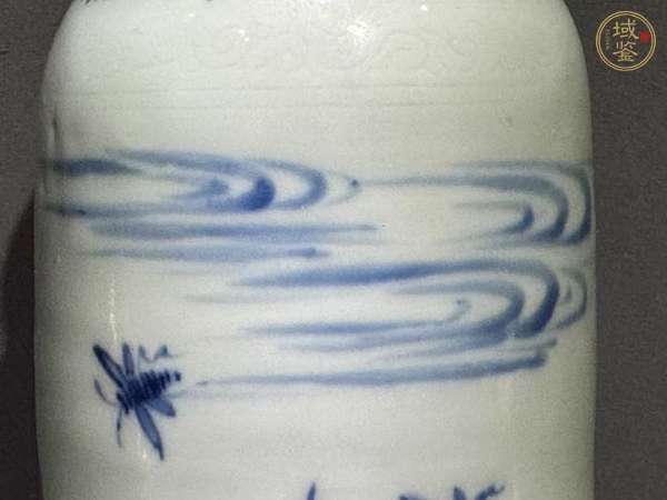 古玩陶瓷青花花卉紋筒瓶真品鑒賞圖