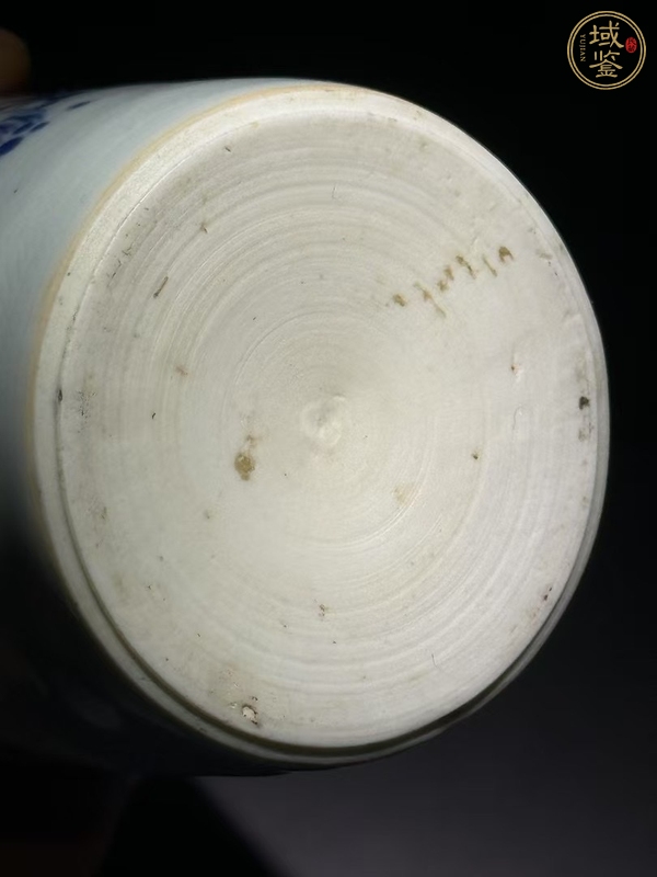 古玩陶瓷青花花卉紋筒瓶真品鑒賞圖