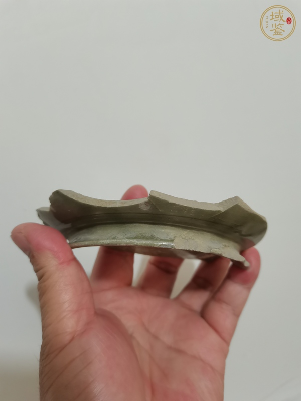 古玩陶瓷越窯青瓷刻蝴蝶紋標本真品鑒賞圖