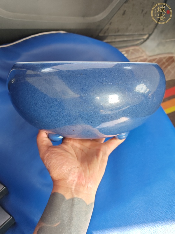 古玩祭藍(lán)釉爐真品鑒賞圖