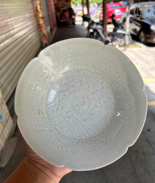 古玩陶瓷湖田窯刻花盤真品鑒賞圖
