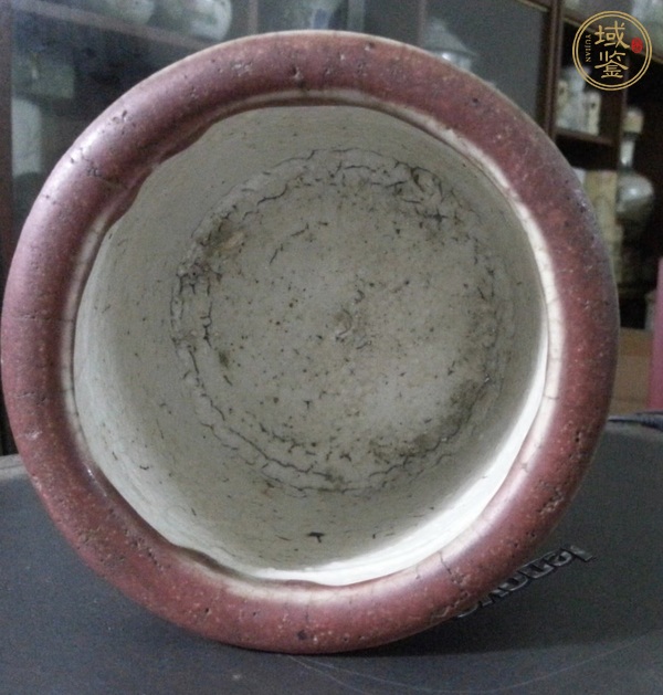 古玩陶瓷清中期郎紅釉香爐真品鑒賞圖