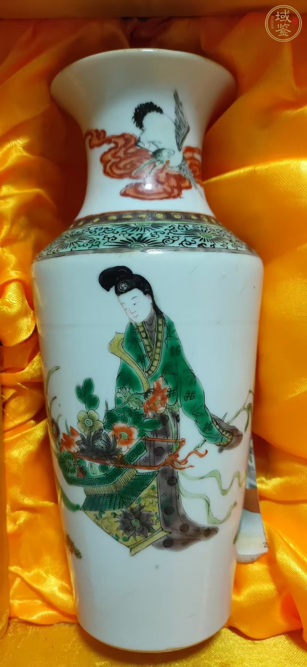 古玩陶瓷五彩小棒槌瓶真品鑒賞圖