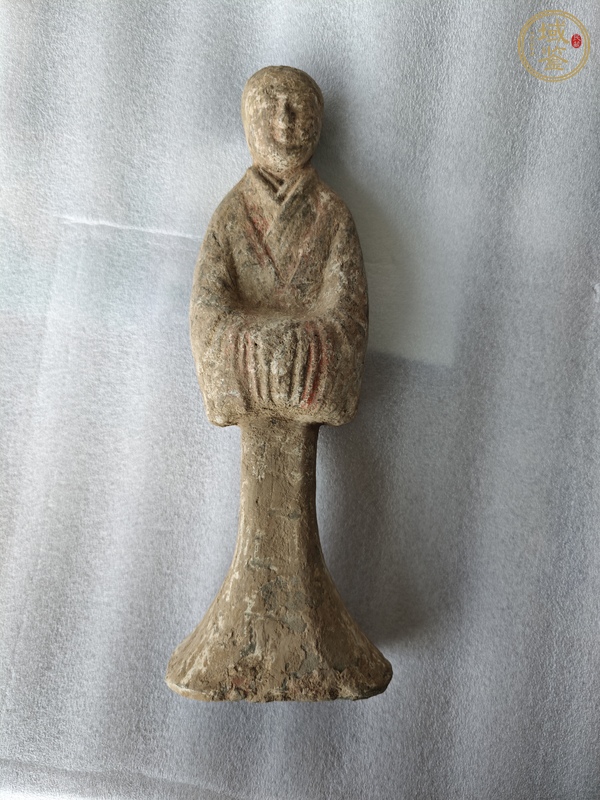 古玩陶瓷喇叭褲俑真品鑒賞圖