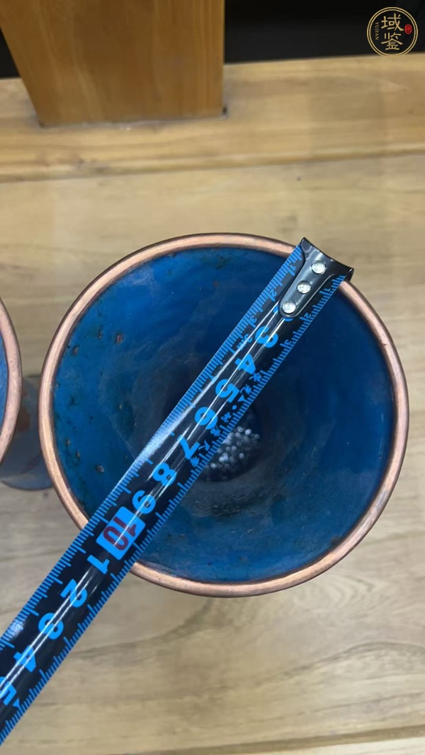 古玩銅器掐絲琺瑯花觚真品鑒賞圖