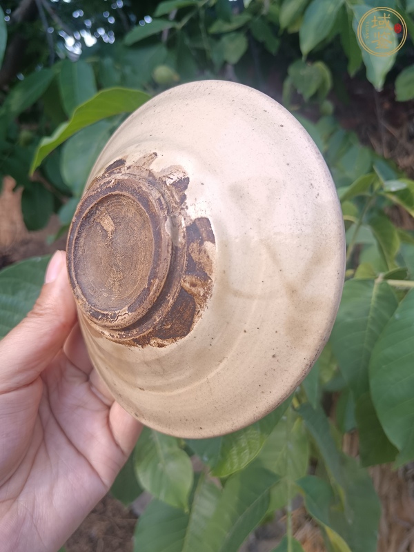 古玩陶瓷磁州窯白釉茶盞真品鑒賞圖