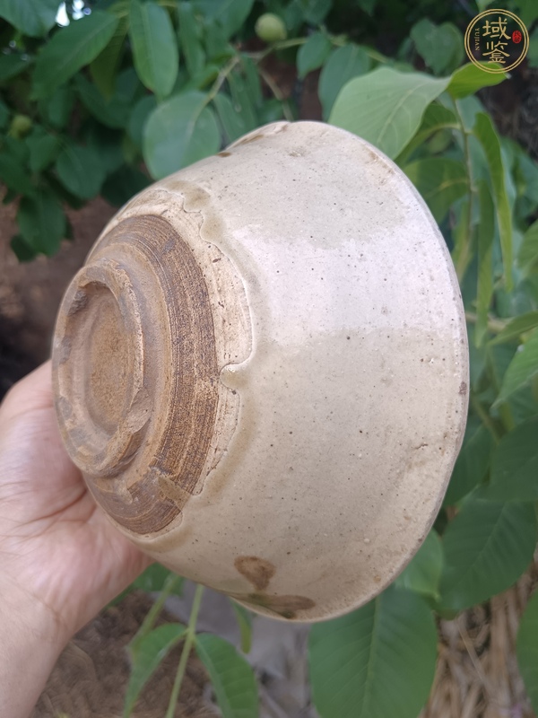 古玩陶瓷磁州窯白地黑花碗真品鑒賞圖