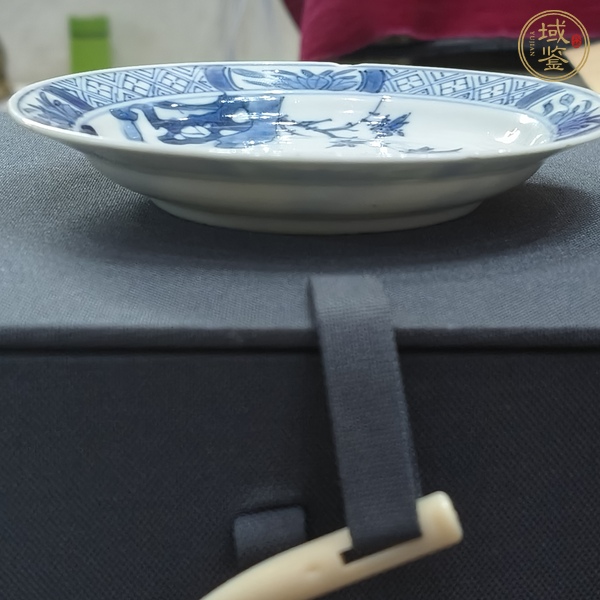 古玩陶瓷青花二喬圖盤真品鑒賞圖