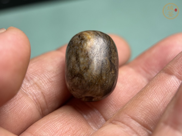 古玩玉器商周和田玉棗珠真品鑒賞圖