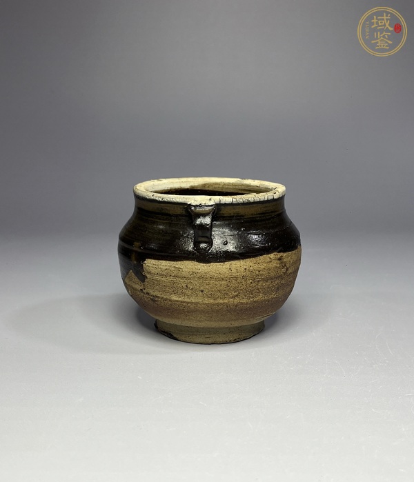 古玩陶瓷磁州窯醬釉雙系罐真品鑒賞圖