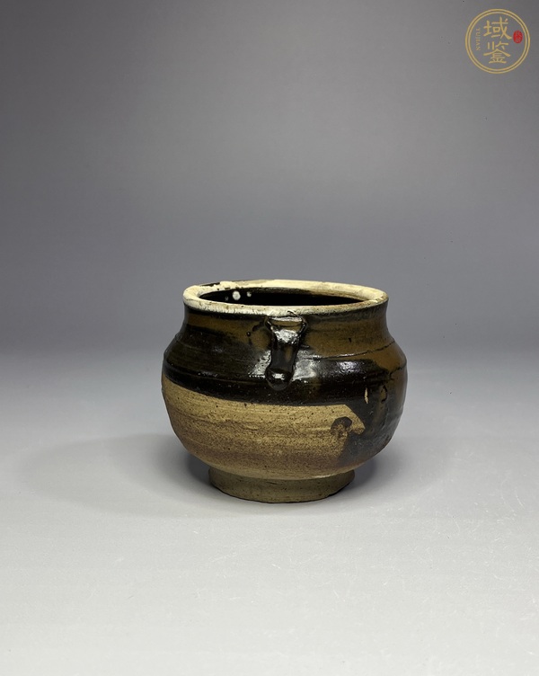 古玩陶瓷磁州窯醬釉雙系罐真品鑒賞圖