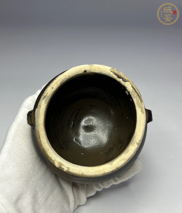古玩陶瓷磁州窯醬釉雙系罐真品鑒賞圖