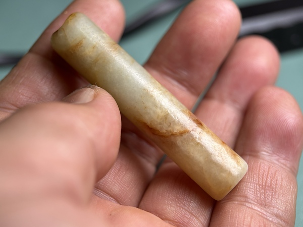 古玩玉器商周和田玉長管拍賣，當前價格28800元