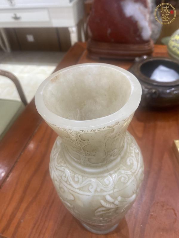 古玩玉器“阿富汗玉”雕“龍鳳紋瓶”真品鑒賞圖