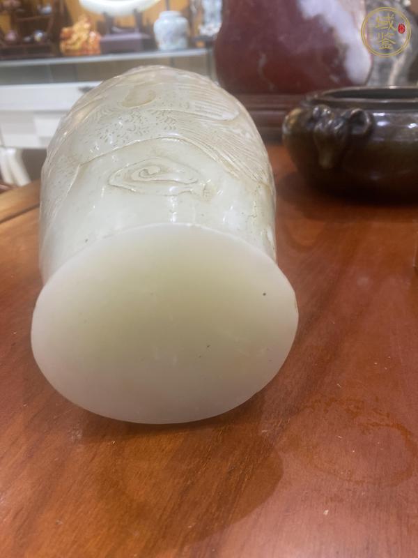 古玩玉器“阿富汗玉”雕“龍鳳紋瓶”真品鑒賞圖