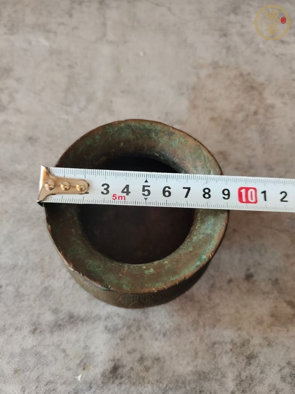 古玩銅器銅質刻花蘋果鐏真品鑒賞圖