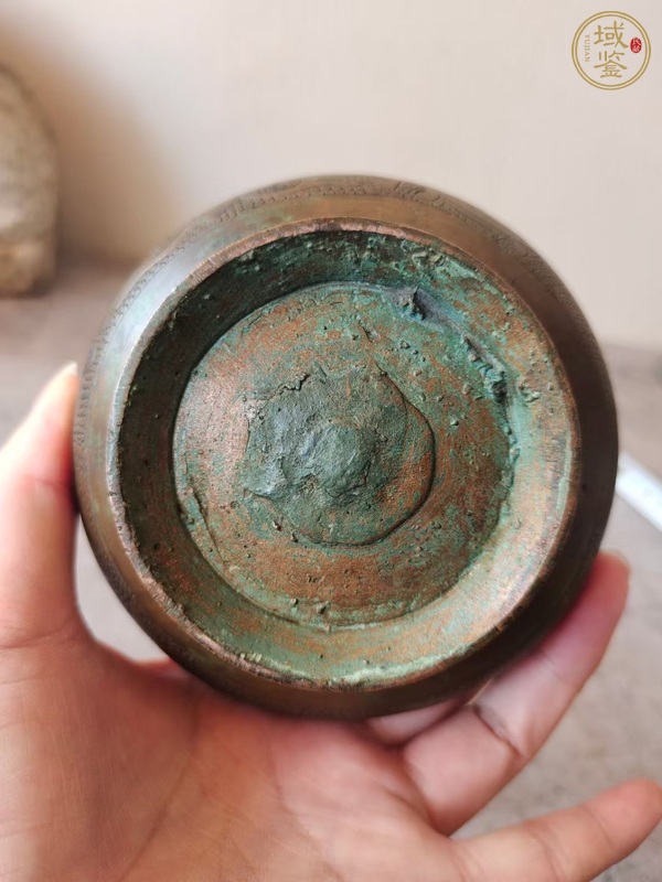 古玩銅器銅質刻花蘋果鐏真品鑒賞圖