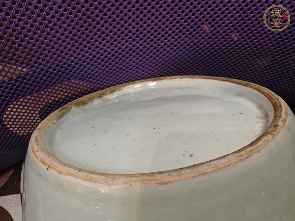 古玩陶瓷晚清豆青青花冬瓜罐真品鑒賞圖