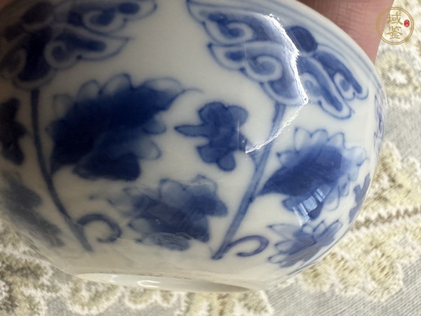 古玩陶瓷清光緒 青花臥足杯真品鑒賞圖
