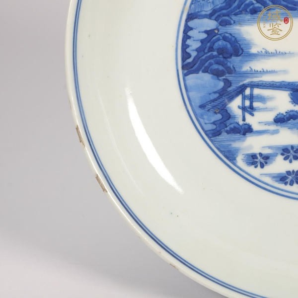 古玩陶瓷人物紋青花盤真品鑒賞圖