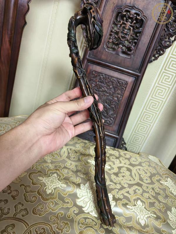 古玩雜項如意木雕真品鑒賞圖