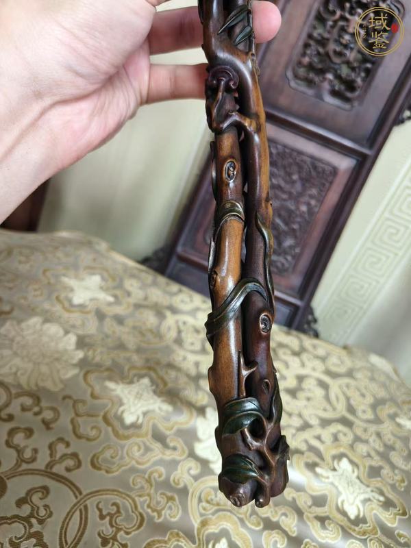 古玩雜項如意木雕真品鑒賞圖