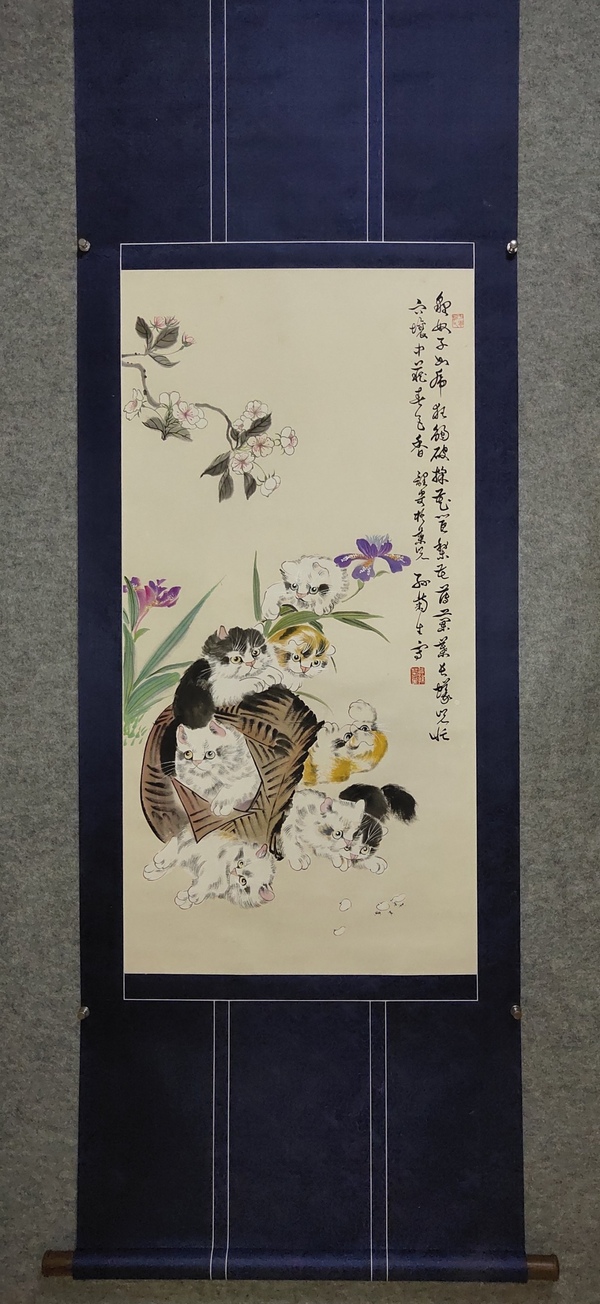 古玩字畫孫菊生群嘻戲圖拍賣，當(dāng)前價(jià)格8999元