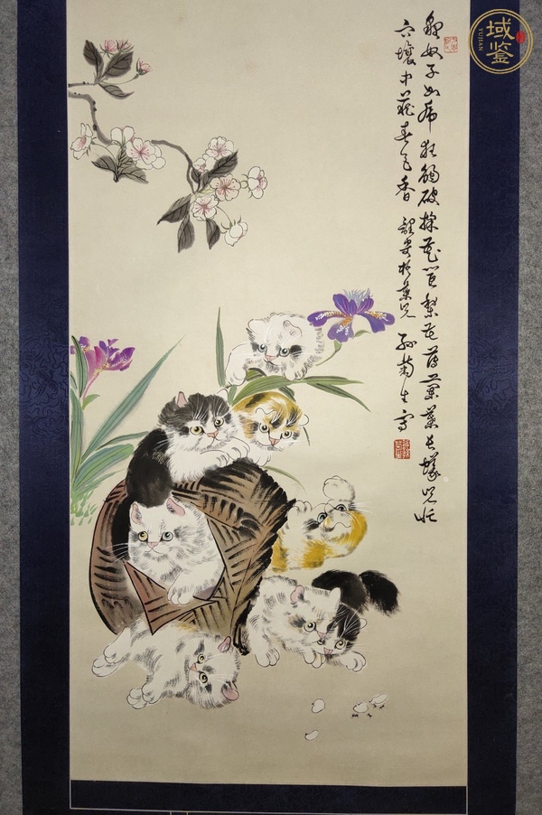 古玩字畫孫菊生群嘻戲圖真品鑒賞圖