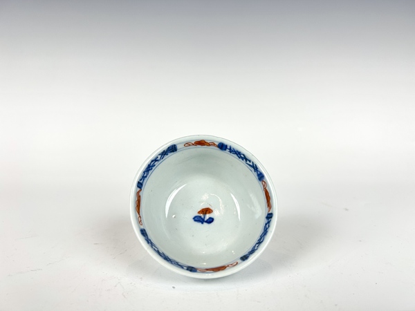 古玩陶瓷清康熙·青花礬紅描金花鳥(niǎo)杯碟拍賣，當(dāng)前價(jià)格2000元