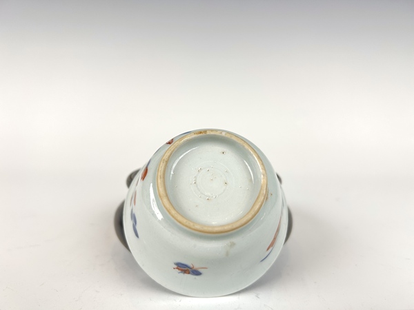 古玩陶瓷清康熙·青花礬紅描金花鳥(niǎo)杯碟拍賣，當(dāng)前價(jià)格2000元