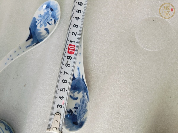 古玩陶瓷青花山水紋調(diào)羹真品鑒賞圖
