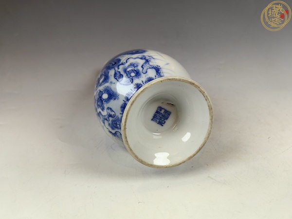 古玩陶瓷鳳紋青花玉米瓶真品鑒賞圖