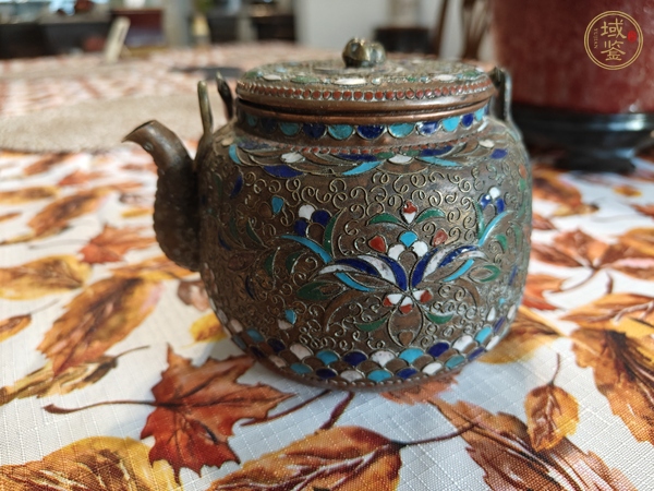 古玩銅器掐絲琺瑯壺真品鑒賞圖