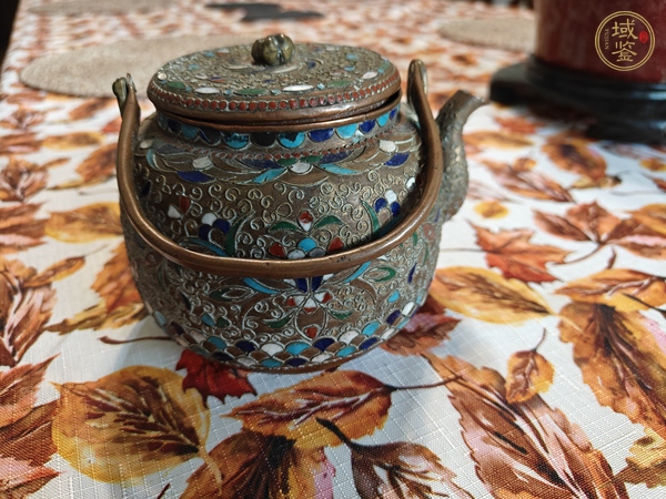 古玩銅器掐絲琺瑯壺真品鑒賞圖