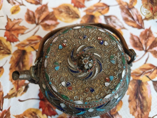 古玩銅器掐絲琺瑯壺真品鑒賞圖