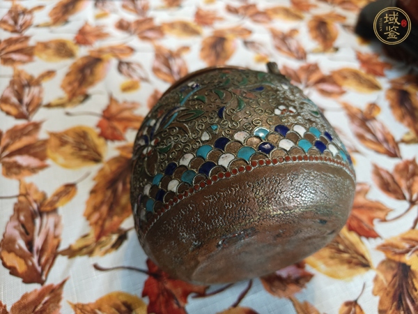 古玩銅器掐絲琺瑯壺真品鑒賞圖