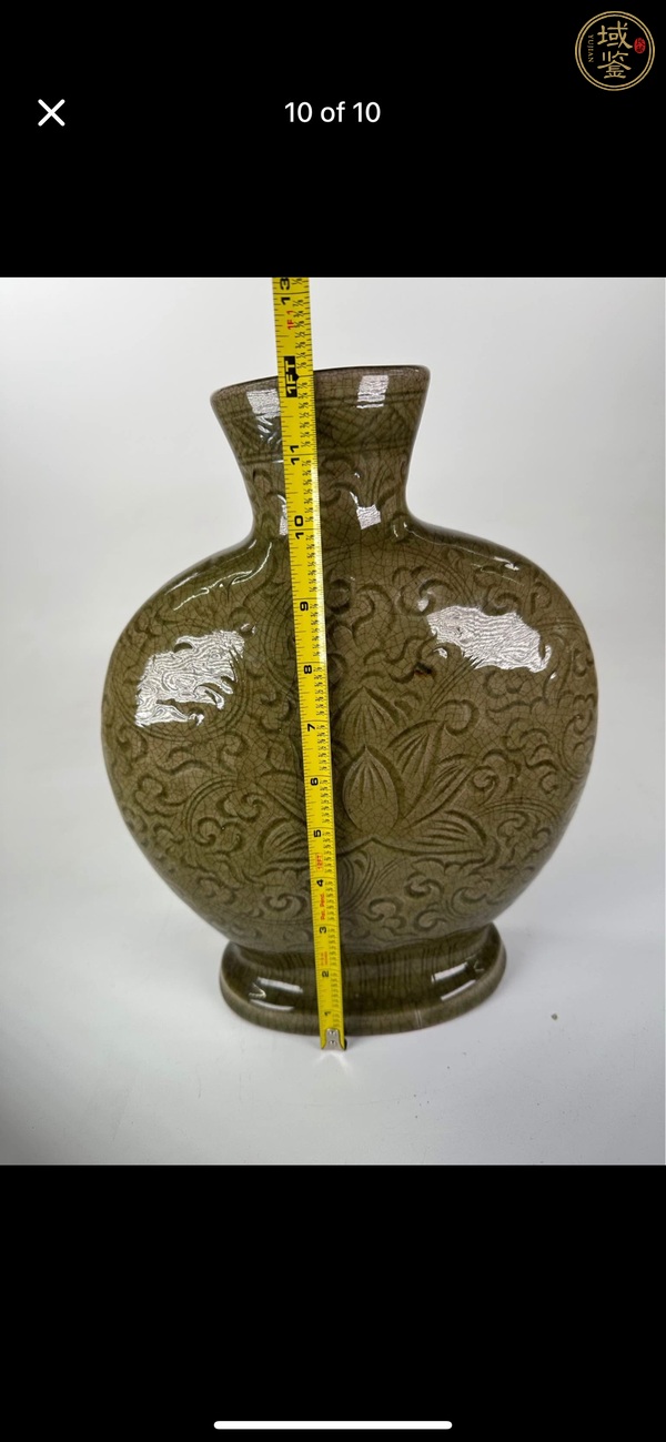 古玩青釉瓶真品鑒賞圖