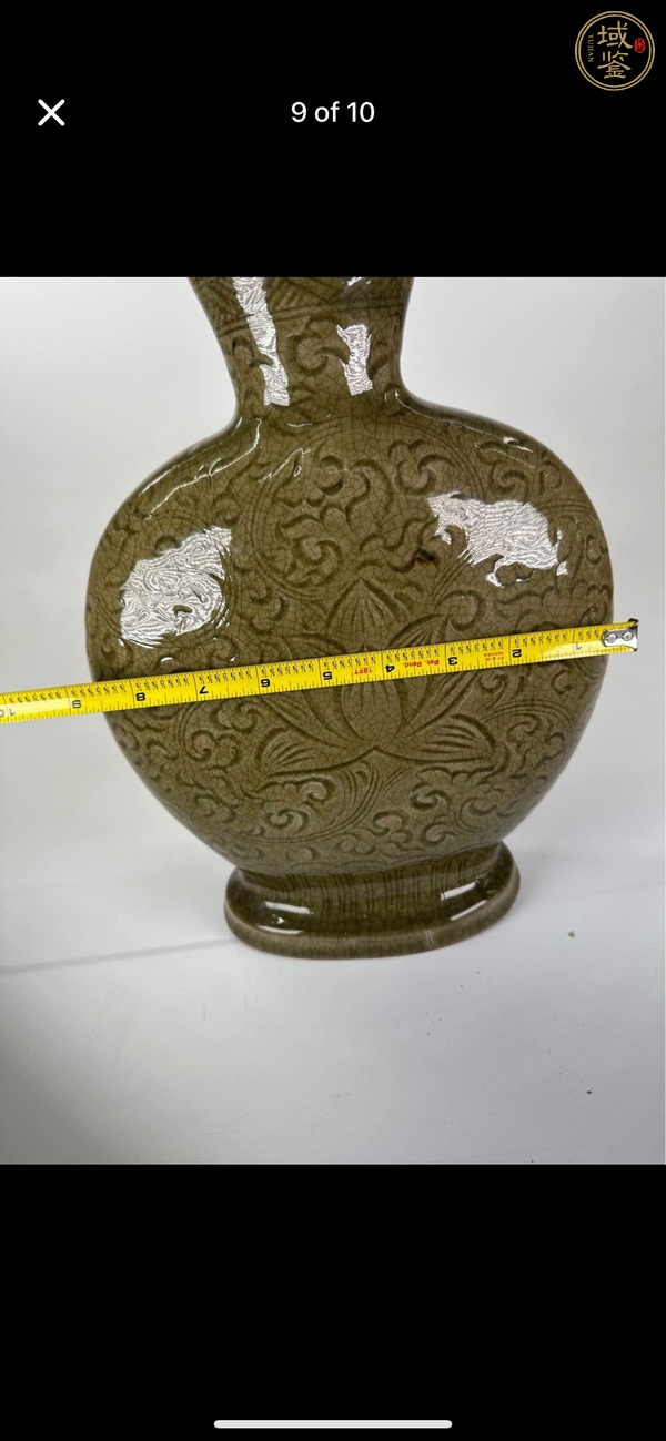 古玩陶瓷青釉瓶真品鑒賞圖
