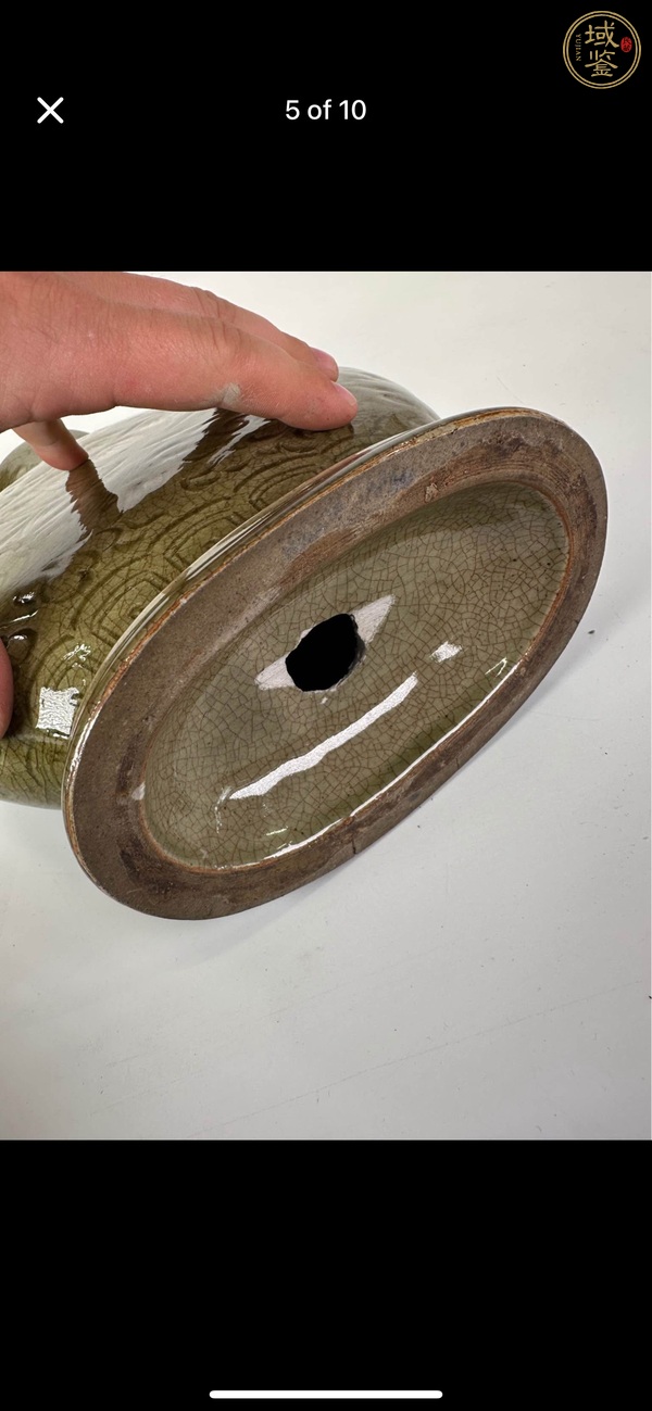 古玩陶瓷青釉瓶真品鑒賞圖